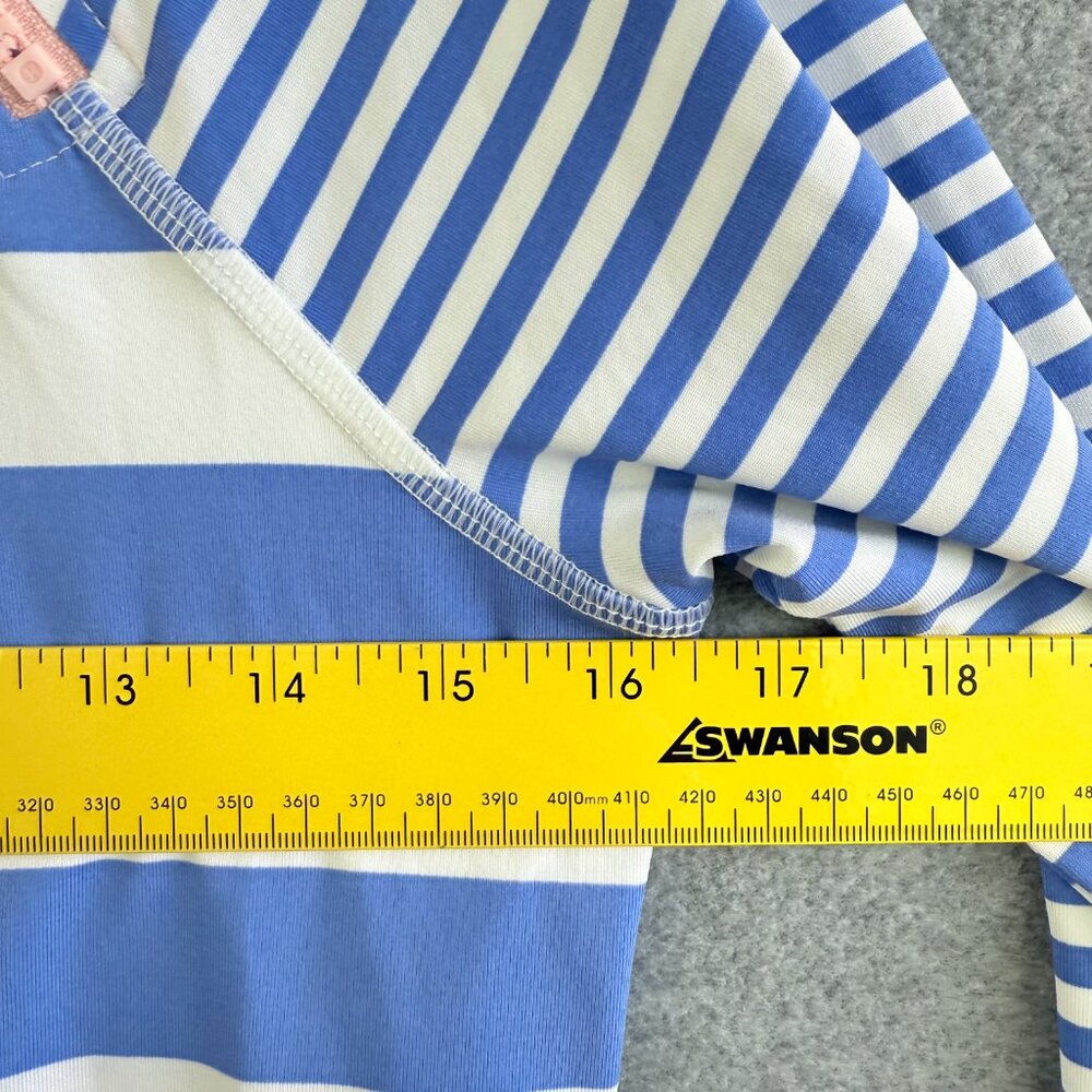 Vineyard Vines Whale Blue & White Stripe Kids Rash Guard Long Sleeve XL (14/16) - Picture 9 of 9
